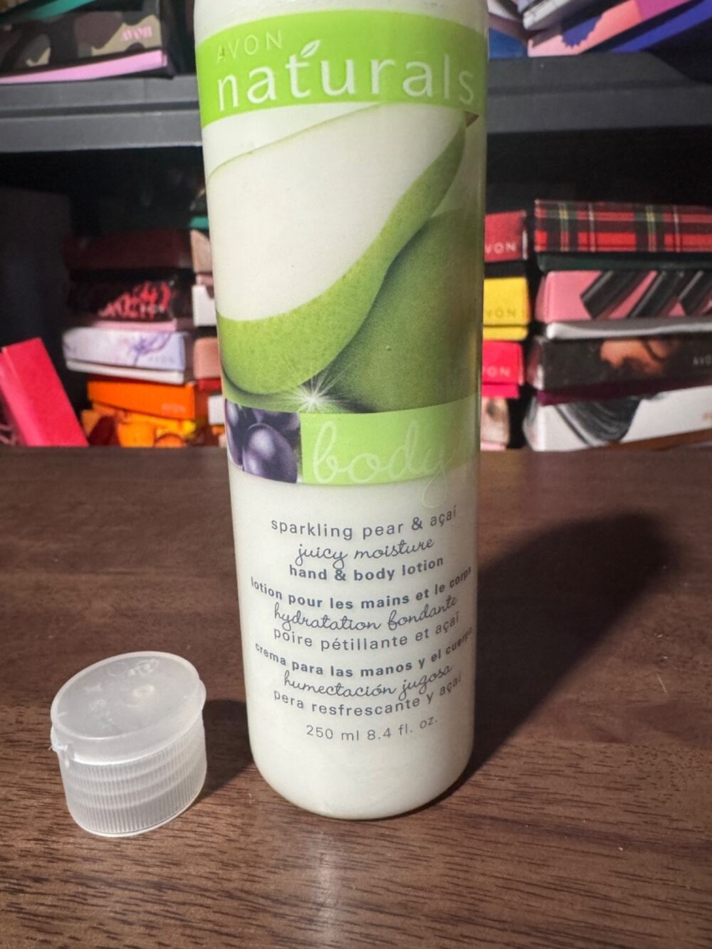 Avon naturals juicy moisture “sparkling pear & açaí” hand & body lotion 8.4fl oz